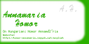 annamaria homor business card